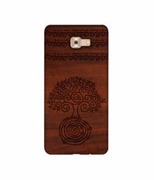 Amazon Brand - Solimo Designer Engraved Patten 3D Printed Hard Back Case Mobile Cover for Samsung Galaxy C9 Pro