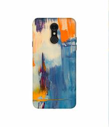 Amazon Brand - Solimo Designer Multicolor Brush Texture 3D Printed Hard Back Case Mobile Cover for LG Q7