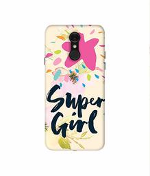 Amazon Brand - Solimo Designer Super Girl 3D Printed Hard Back Case Mobile Cover for LG Q7