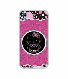 Amazon Brand - Solimo Designer Kitty with Glitter UV Printed Soft Back Case Mobile Cover for HTC Desire 626/HTC Desire 628