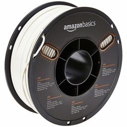 AmazonBasics - Filamento per stampanti 3D, in ABS, 2,85 mm, Bianco, bobina da 1 kg