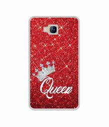 Amazon Brand - Solimo Designer Queen On Red Glitter UV Printed Soft Back Case Mobile Cover for Lyf Wind 2