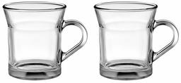 Amazon Brand - Solimo Aurelia Glass Coffee Mug Set, 300ml, Set of 2, Transparent