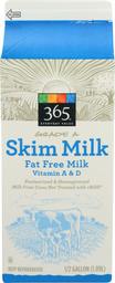 365 Everyday Value, Fat Free Milk, 64 fl oz