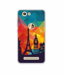 Amazon Brand - Solimo Designer Colored Paris UV Printed Soft Back Case Mobile Cover for Gionee F103 Pro