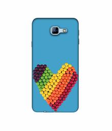 Amazon Brand - Solimo Designer Ball Heart 3D Printed Hard Back Case Mobile Cover for Samsung Galaxy A8 (2016)