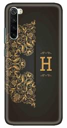 Amazon Brand - Solimo Designer Black Pattern Alphabet-H 3D Printed Hard Back Case Mobile Cover for Xiaomi Redmi Note 8