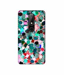 Amazon Brand - Solimo Designer Multicolor Stone 3D Printed Hard Back Case Mobile Cover for Nokia 6.1 Plus