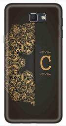 Amazon Brand - Solimo Designer Black Pattern Alphabet-C 3D Printed Hard Back Case Mobile Cover for Samsung Galaxy J5 Prime