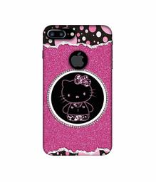 Amazon Brand - Solimo Designer Kitty with Glitter 3D Printed Hard Back Case Mobile Cover for Apple iPhone 7 Plus (Logo Cut)