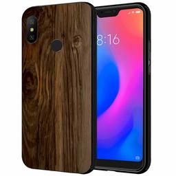 Amazon Brand - Solimo Designer Wooden Texture Printed Hard Back Case Mobile Cover for Redmi 6 Pro