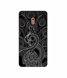 Amazon Brand - Solimo Designer Peacock Feather Pattern 3D Printed Hard Back Case Mobile Cover for Nokia 2.1