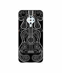 Amazon Brand - Solimo Designer White Gitar On Black 3D Printed Hard Back Case Mobile Cover for Vivo S1 Pro