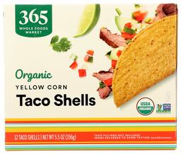 365 Everyday Value, Organic Taco Shells, Yellow Corn, 12 ct