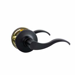 AmazonBasics Passage Door Lever - Wave - Matte Black