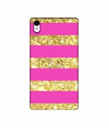 Amazon Brand - Solimo Designer Golden Stripes 3D Printed Hard Back Case Mobile Cover for Sony Xperia Z2