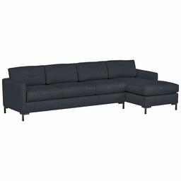 Amazon Brand – Rivet Edgewest Low Back Modern Right Chaise Sofa Sectional, 115