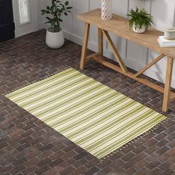 Amazon Brand – Stone & Beam Los Altos Striped Dhurrie Farmhouse Area Rug, 4' x 6' 6