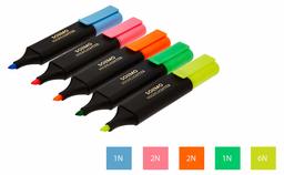 Amazon Brand - Solimo Highlighter Set (12 pieces, Yellow-6, Orange-2, Pink-2, Green-1, Blue-1)