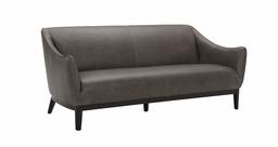 Amazon Brand – Rivet Bayard Contemporary Leather Couch with Curved Back and Armrests, 76