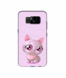 Amazon Brand - Solimo Designer Cute Pink Cat 3D Printed Hard Back Case Mobile Cover for Samsung Galaxy S8 Plus