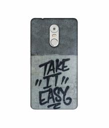 Amazon Brand - Solimo Designer Take It Easy 3D Printed Hard Back Case Mobile Cover for Lenovo K6 Note