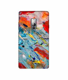 Amazon Brand - Solimo Designer Colour Texture 3D Printed Hard Back Case Mobile Cover for OnePlus 2