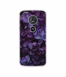 Amazon Brand - Solimo Designer Purple Flowers UV Printed Soft Back Case Mobile Cover for Motorola Moto G6 Play/Motorola Moto E5