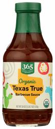 365 Everyday Value, Organic Texas True Barbecue Sauce, 18 oz