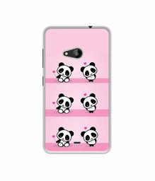 Amazon Brand - Solimo Designer Panda Pattern UV Printed Soft Back Case Mobile Cover for Microsoft Lumia 535