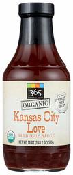 365 Everyday Value, Organic Kansas City Love Barbecue Sauce, 18 oz