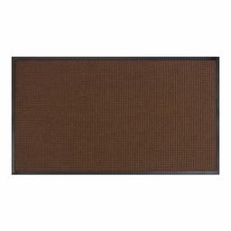 AmazonBasics Molded Carpet & Rubber Commercial Scraper Entrance Mat Square Pattern 3x5 Brown