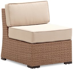 Strathwood Griffen All-Weather Wicker Sectional Armless Chair, Natural