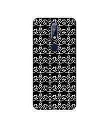 Amazon Brand - Solimo Designer White Flowers Pattern 3D Printed Hard Back Case Mobile Cover for Nokia 7.1