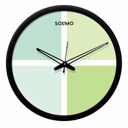 Amazon Brand - Solimo 12-inch Wall Clock - Glossy (Silent Movement, Black Frame)