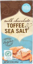 Whole Foods Market, Milk Chocolate Bar Toffee & Sea Salt, 3.5 Ounce