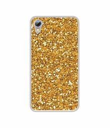 Amazon Brand - Solimo Designer Golden Sparkle UV Printed Soft Back Case Mobile Cover for Tecno i7