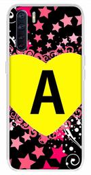 Amazon Brand - Solimo Designer Multicolor Heart Pattern Alphabet-A Printed Soft Back Case Mobile Cover for Oppo F15