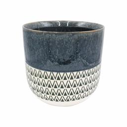 Amazon Brand – Stone & Beam Mid-Century Two-Toned Planter, 10.53