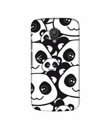 Amazon Brand - Solimo Designer Panda Texture 3D Printed Hard Back Case Mobile Cover for Motorola Moto G 2nd Generation