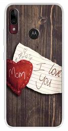 Amazon Brand - Solimo Designer Multicolor Love U Mom Heart Design Printed Soft Back Case Mobile Cover for Motorola Moto E6s / Motorola Moto E6 Plus