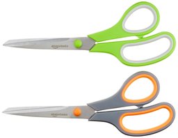 AmazonBasics Multipurpose Office Scissors - 2-Pack