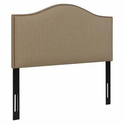 Amazon Brand – Ravenna Home Upholstered Headboard with Nailhead Trim, Queen, 61.8