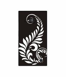 Amazon Brand - Solimo Designer Simple White Rangoli 3D Printed Hard Back Case Mobile Cover for Nokia Lumia 730