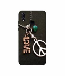 Amazon Brand - Solimo Designer Love and Peace 3D Printed Hard Back Case Mobile Cover for Vivo Y95