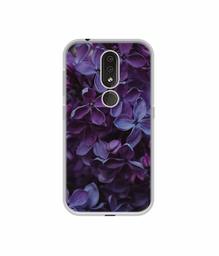 Amazon Brand - Solimo Designer Purple Flowers UV Printed Soft Back Case Mobile Cover for Nokia 4.2