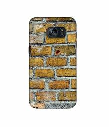 Amazon Brand - Solimo Designer Yellowesh Brick Texture 3D Printed Hard Back Case Mobile Cover for Samsung Galaxy S7 Edge