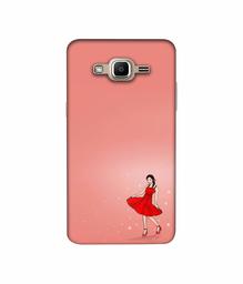 Amazon Brand - Solimo Designer Red Dress Lady 3D Printed Hard Back Case Mobile Cover for Samsung Galaxy J2 Prime