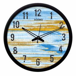 Amazon Brand - Solimo 12-inch Wall Clock - Desginer (Silent Movement, Black Frame), SC-1028