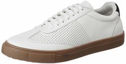 Amazon Brand - Symbol Men's White PU Sneakers-10 UK (44 EU) (11 US) (AZ-SY-412)